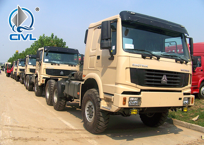SINOTRUK HOWO New 3 Seats Prime Mover Truck Tractor Truck 6 X 6 Off Road 420HP Engine