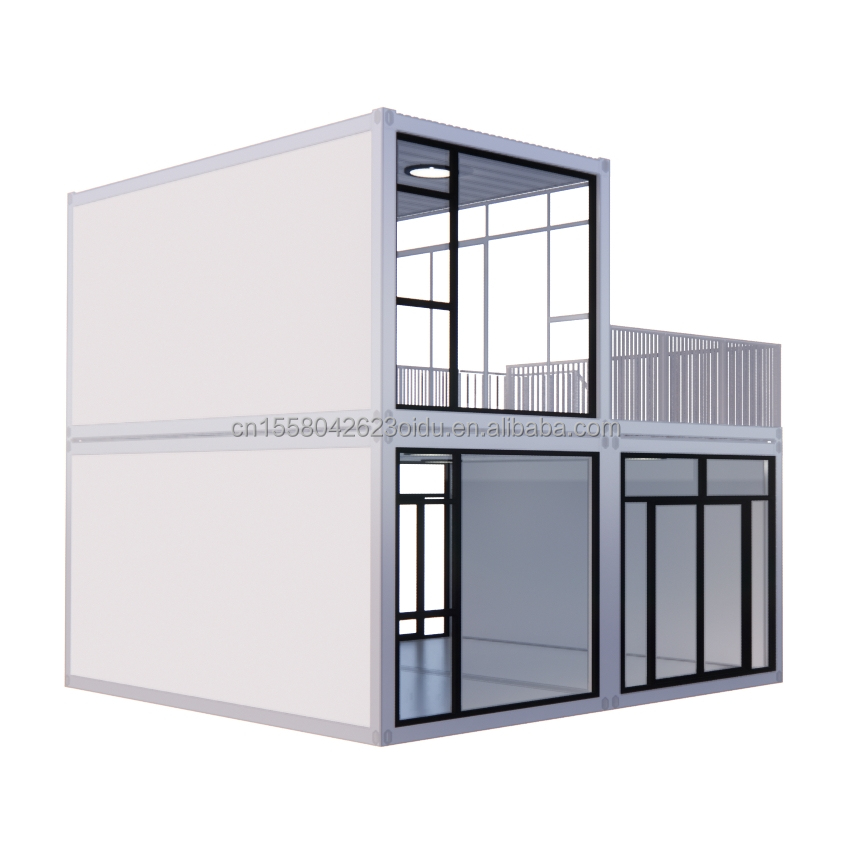 Galvanized Steel Square Tubes Main Structure Customized Color 20ft Container House Prefabricated Temporary Office/Shop/Villa