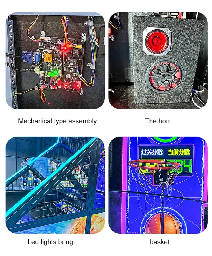 Single Player Led Arcade Basketball Game Machine For Amusement Park