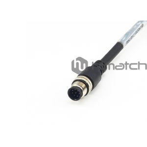High Flexiable Durable M12 D Code 8P to RJ45 Industrial Ethernet Cable / Cat5