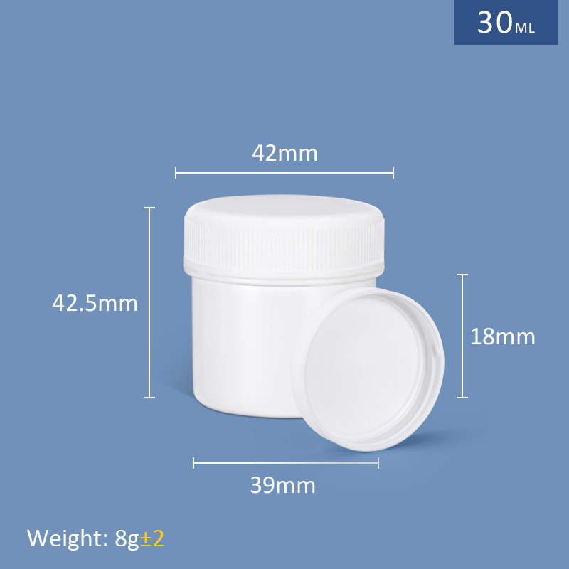 Clear White Butter Storage Small Plastic Jars Canning For Food Powder 30ml-1000ml