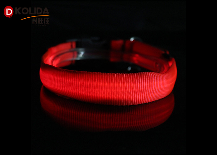 Security LED Iluminous Anti Lost Dog Collar Night Necklace With 1 * CR2032 Button Batteries