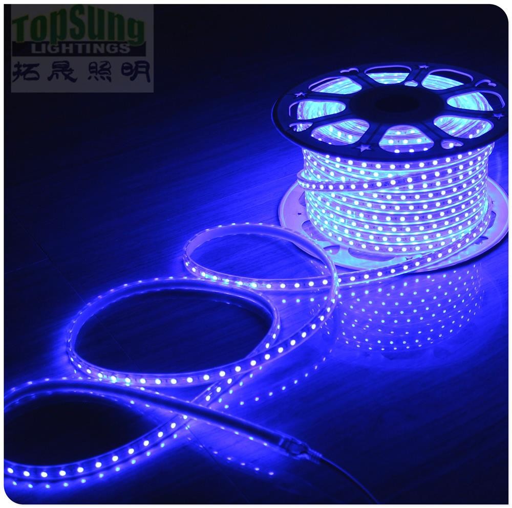 100m 230v AC led strip 5050 waterproof cuttable strips lights flexible blue color