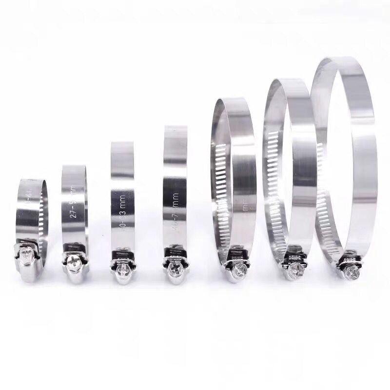 Polishing Finish Stainless Steel Hose Clips for Large Size American Style Spring Hose