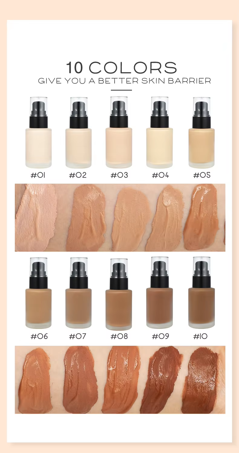 OEM / ODM Vegan Long Lasting Waterproof Face SPF30 Matte Liquid Makeup Concealer Foundation