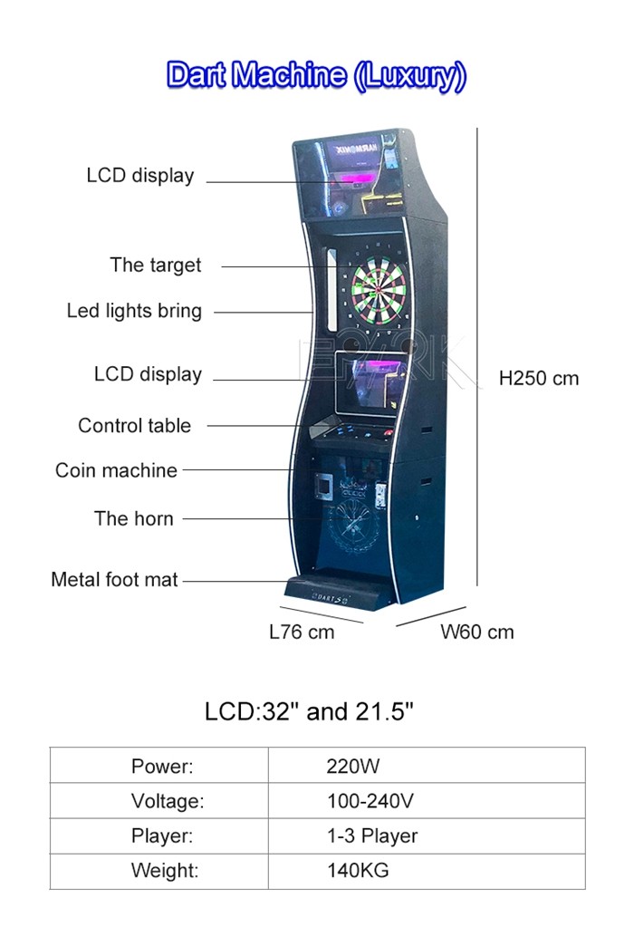 Dart Machine Luxury Manufacturer Coin Operated Commercial Darts Machine