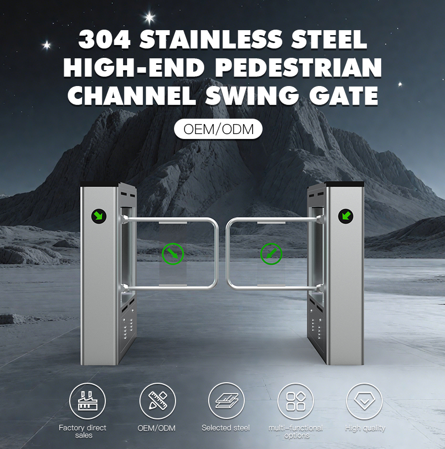 HCW OEM Speed gate Turnstile Installation Stainless Steel Water Proof For Office Building