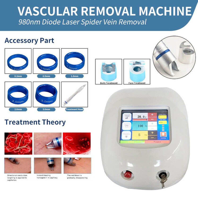 Professional 30W Laser Beauty Machine 980nm Diode Laser Spider Vascular Vein Removal
