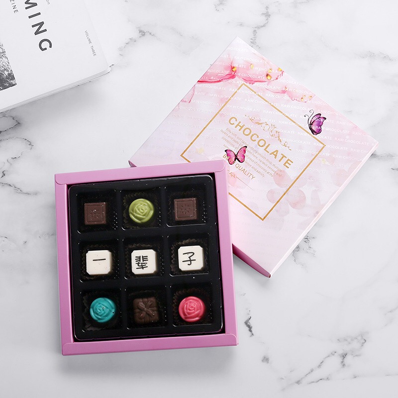 Chocolate gift packaging box with dividers and Custom Pantone Design