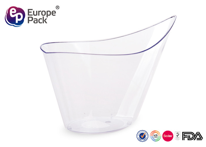 Customized Disposable Plastic Dessert Cup 200ml PS Material