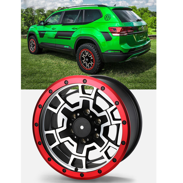 custom wheelsl matte black 4 wheel off road Better driving experience 16 17 18 beadlock wheels for sports car