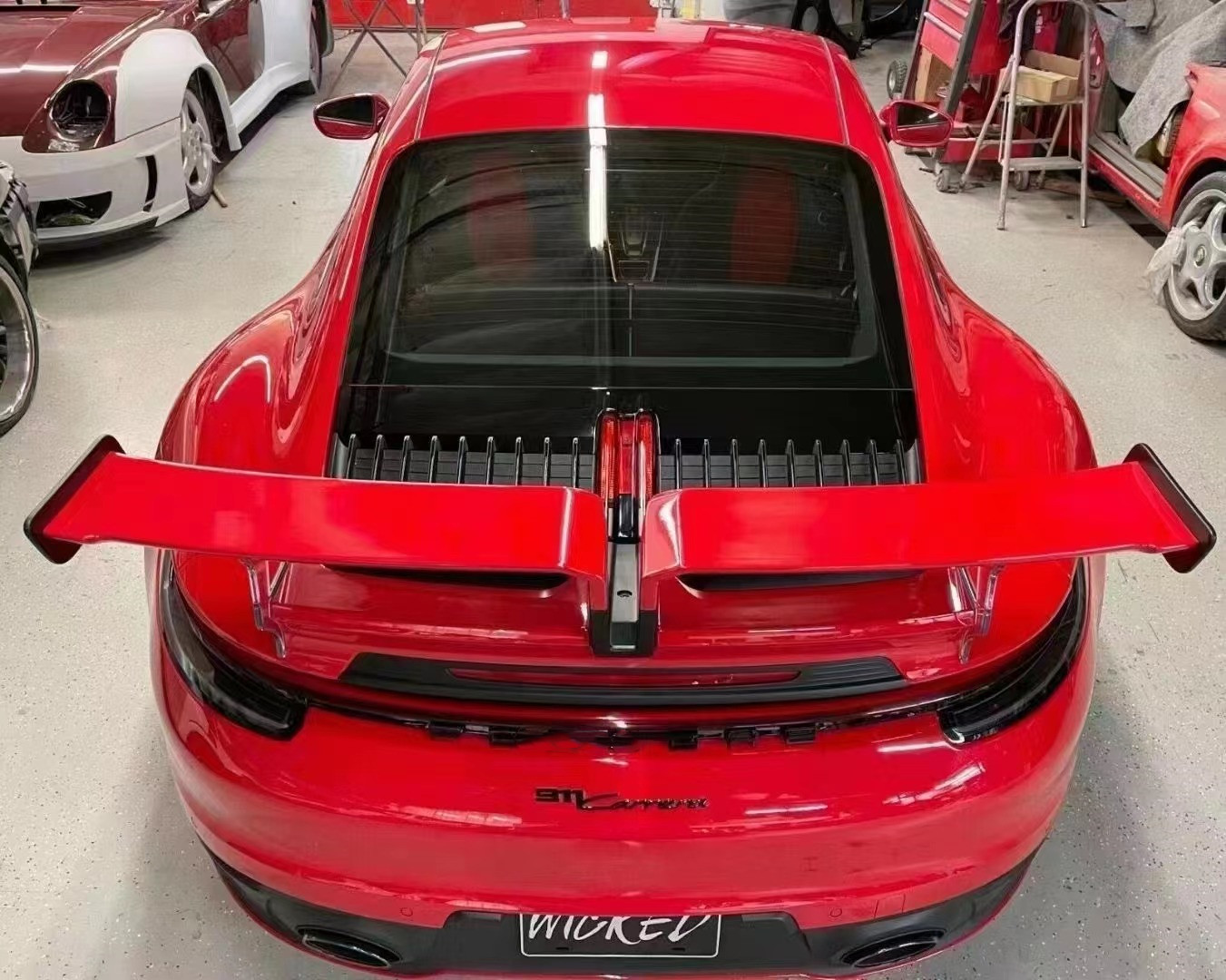 High Quality Carbon Fiber Spoiler Carbon Fiber Spoiler for Porsche 911 992 992 for TechArt Style Spoiler