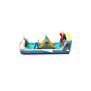 China Spider Man Children Fun Park Inflatable Ship Boat Jumping Slide on sale