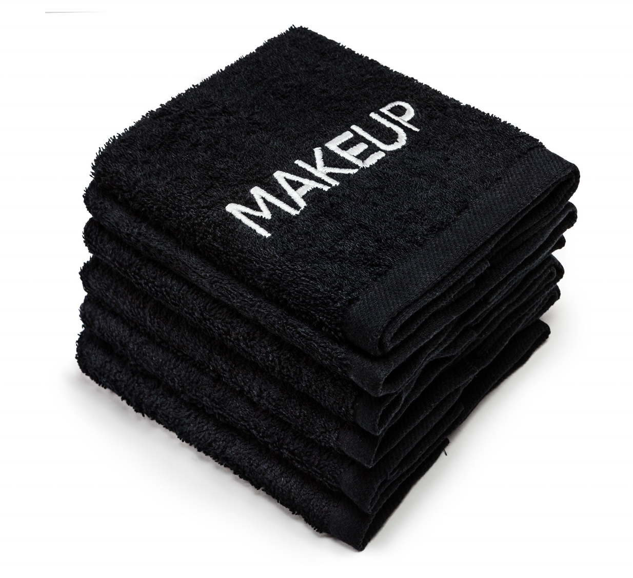 Embroidery Pattern Customization 100% Cotton Bath Towel Sets in Black Color with Logo