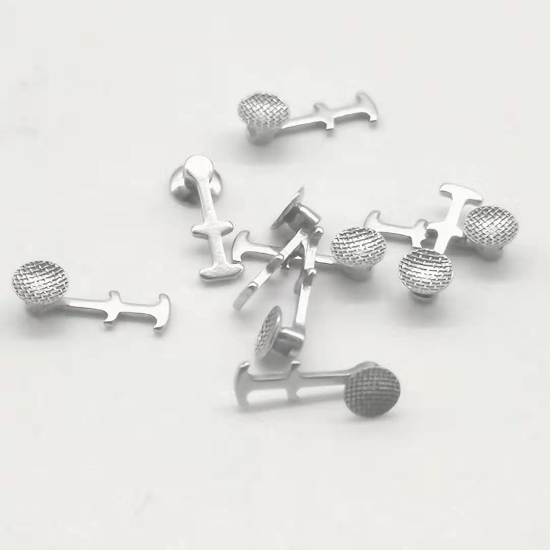 2024 MFDS Safety Standard Design Stainless Steel Dental Orthodontic Lingual Button with Hooks