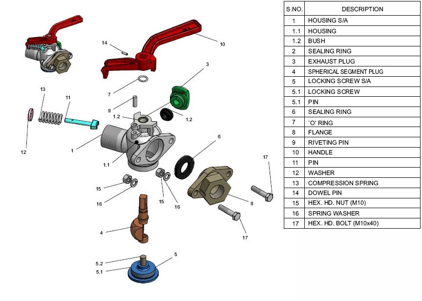 Passenger Car Coach Cut Off Cock Interface Dimensions G1 1/4 Cast Iron Material