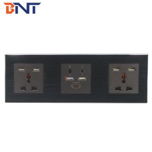 Smart Media Hub With Bluetooth , Multi Function Wall Socket Plates