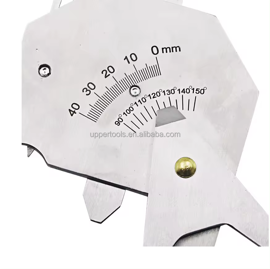 Silver Stainless Steel Double Slide Welding Gauge for Multi Function Welding Equipment