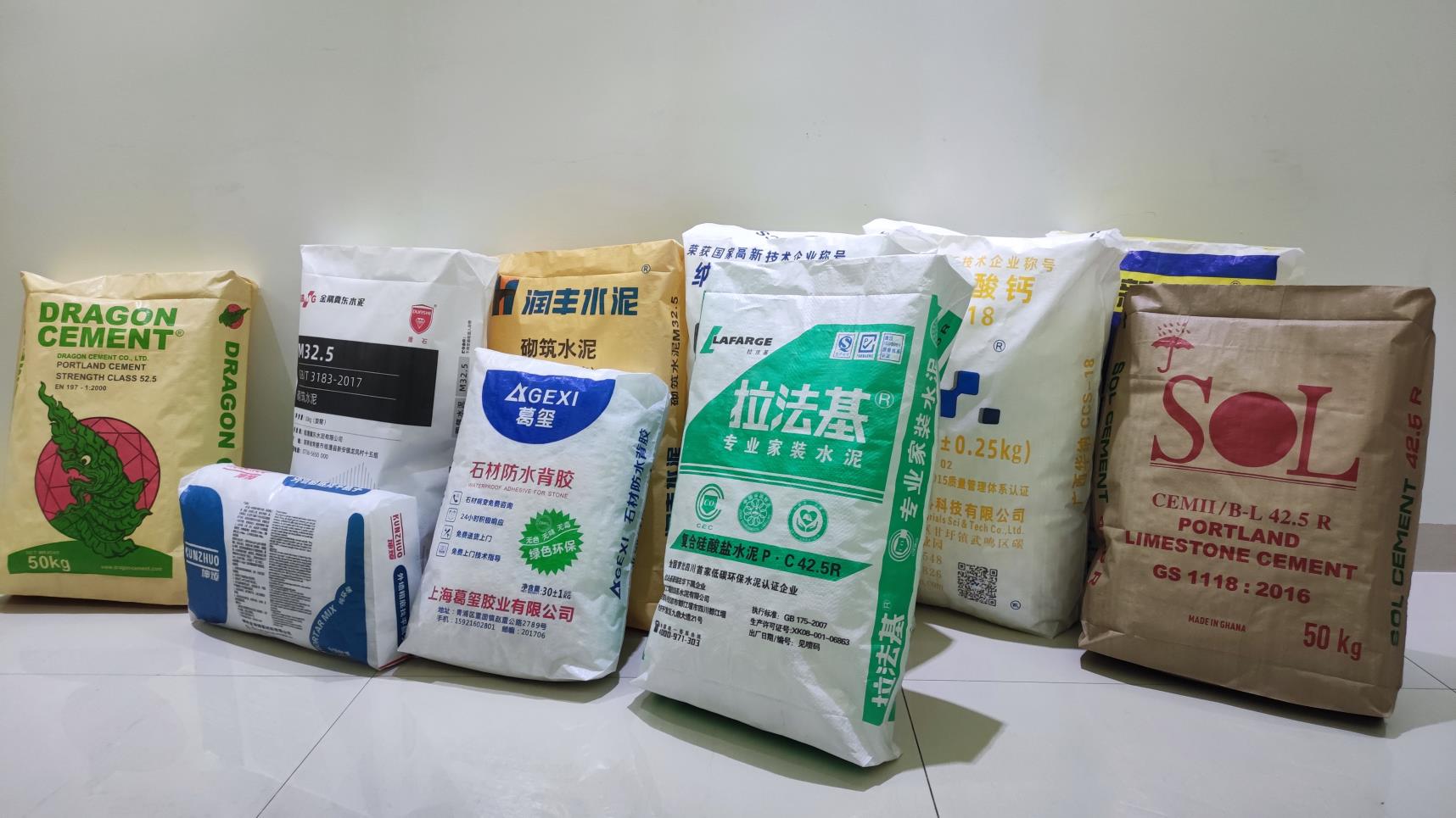 PP Plastic Tape Extrusion Cement Bag Square Bottom Empty Sack 25Kg
