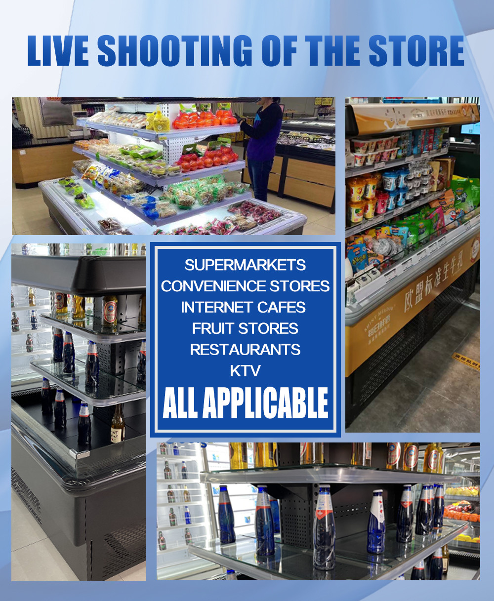 Mini Half Height Food Display Cooler Multideck Beverage Cabinet Refrigerated Case