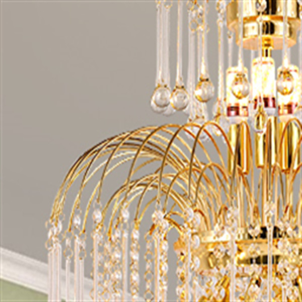 Modern Golden Elegant Luxury Design Fashion Interior Crystal Chandelier