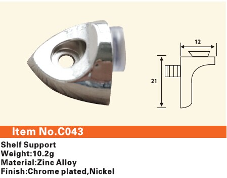 C043 Furniture connecting fittings:Shelf Support