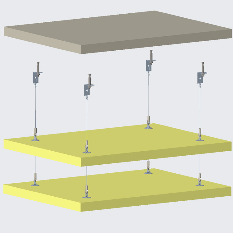 Connectors Anchors Hanger Wire Suspension Kit For Acoustic Panels