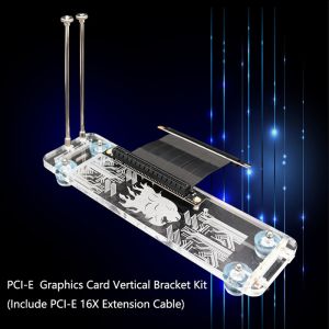 PCI- E 3.0 16X Graphics Card Vertical Kickstand With RGB LED Light And PCI-E