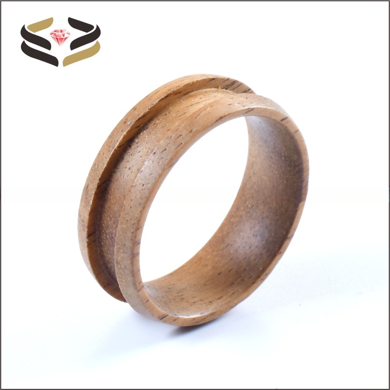 Religious Type Solid Wood Rings 6mm 8mm For Inlay Blank