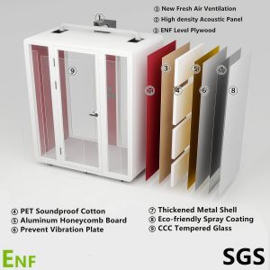 Soundproof up to 42 dB Meeting Pod with 5 Year Limited Warranty and Foldable