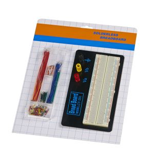 White Solderless Transparent Breadboard And Wire Kit With Metal Plate
