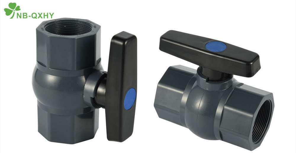 All Types Available Plastic Fixed Manual PVC Octagonal Ball Valve with Yellow Handle