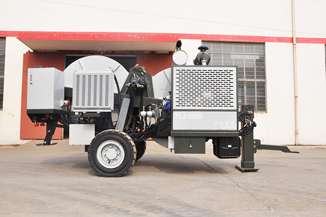 Hydraulic Tensioner 2x45kN Overhead Line Stringing Equipment for Twin Bundled Conductors Cummins Engine