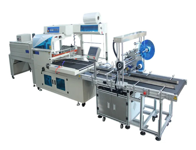 L Type Automatic Heat Shrink Wrapping Machine Pizza Box Packing
