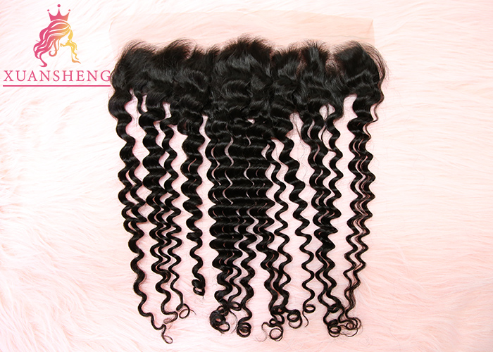 Unprocessed Virgin 13x4 Lace Frontal Malaysian Curly Human Hair No Tangle