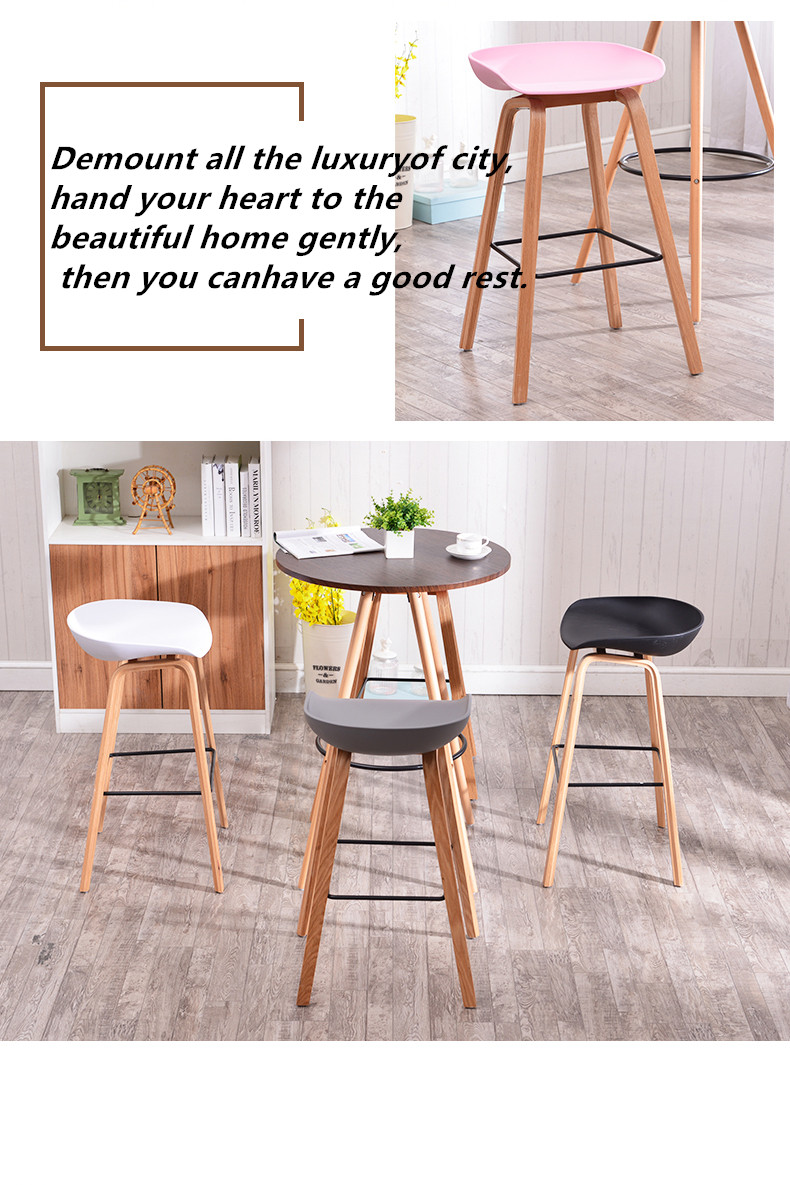 Practical Wooden Dining Chairs , Multi Colored Plastic Bar Chairs