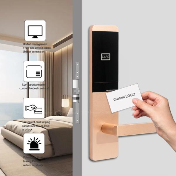 TT Lock Smart Hotel Digital Door Lock Aluminium Alloy RFID Card Mechanical Key