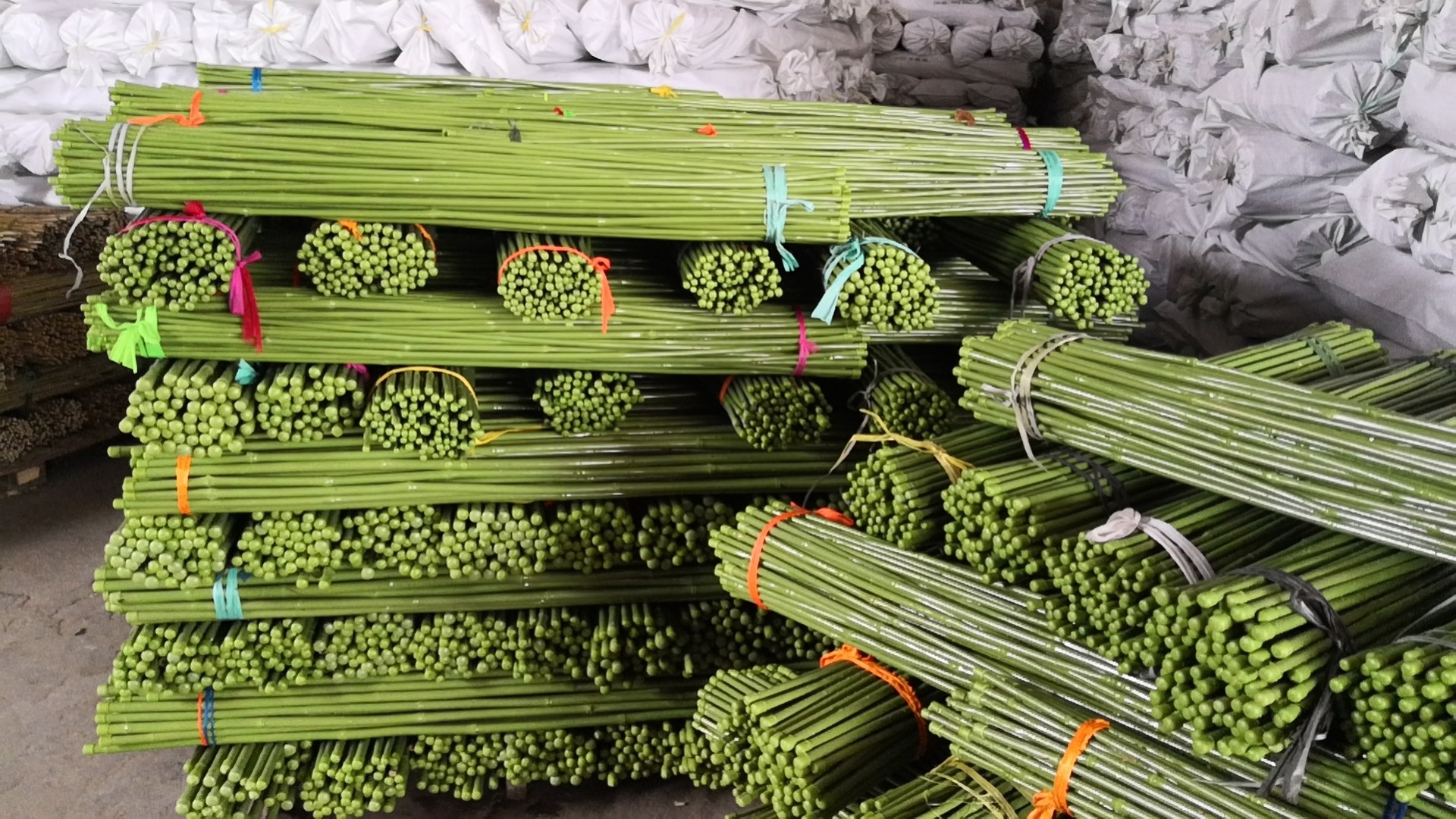 40cm 60cm 90cm 120cm Length Green Bamboo Poles Painting Green