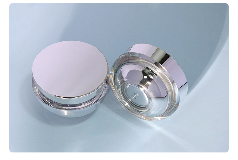 Replaceable Acrylic Bottles 30ml 100ml Silver Plastic Lotion Pump Bottle