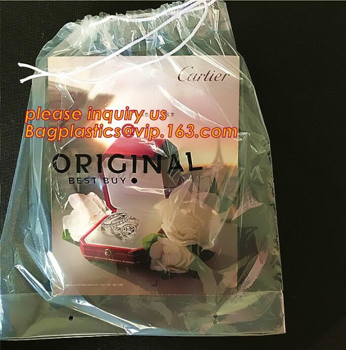 Biodegradable Environment friendly LDPE Plastic bags with DRAWSTRING closure bags, backpack, drawtape bag, essentials