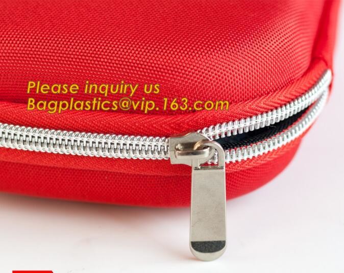 Red pu leather waterproof mini eva first aid kit case,first aid box plastic case carrying case,Medical Multi-functional