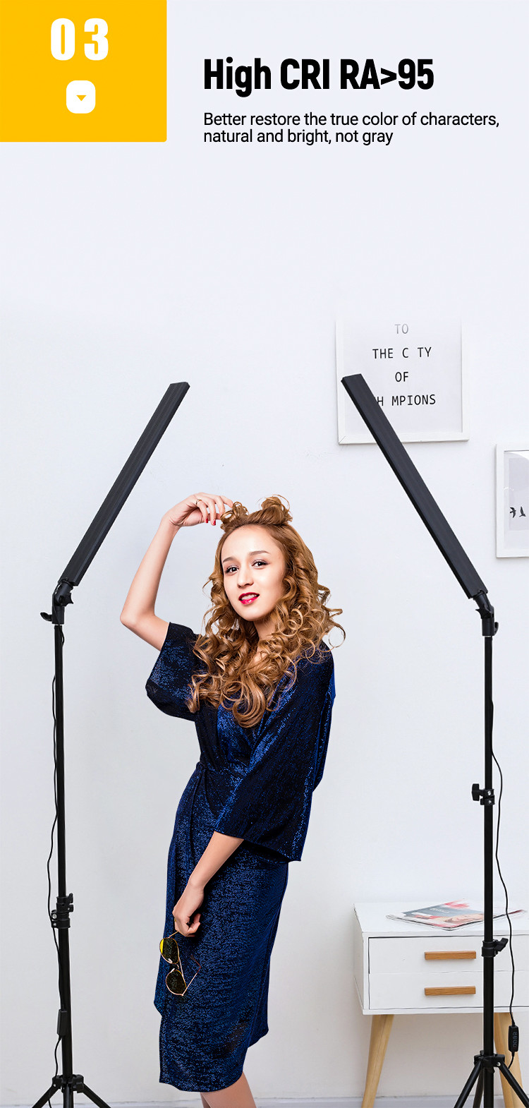 Full Color Stage Lighting Equipments Stepless Dimming Photo Booth Light Fill