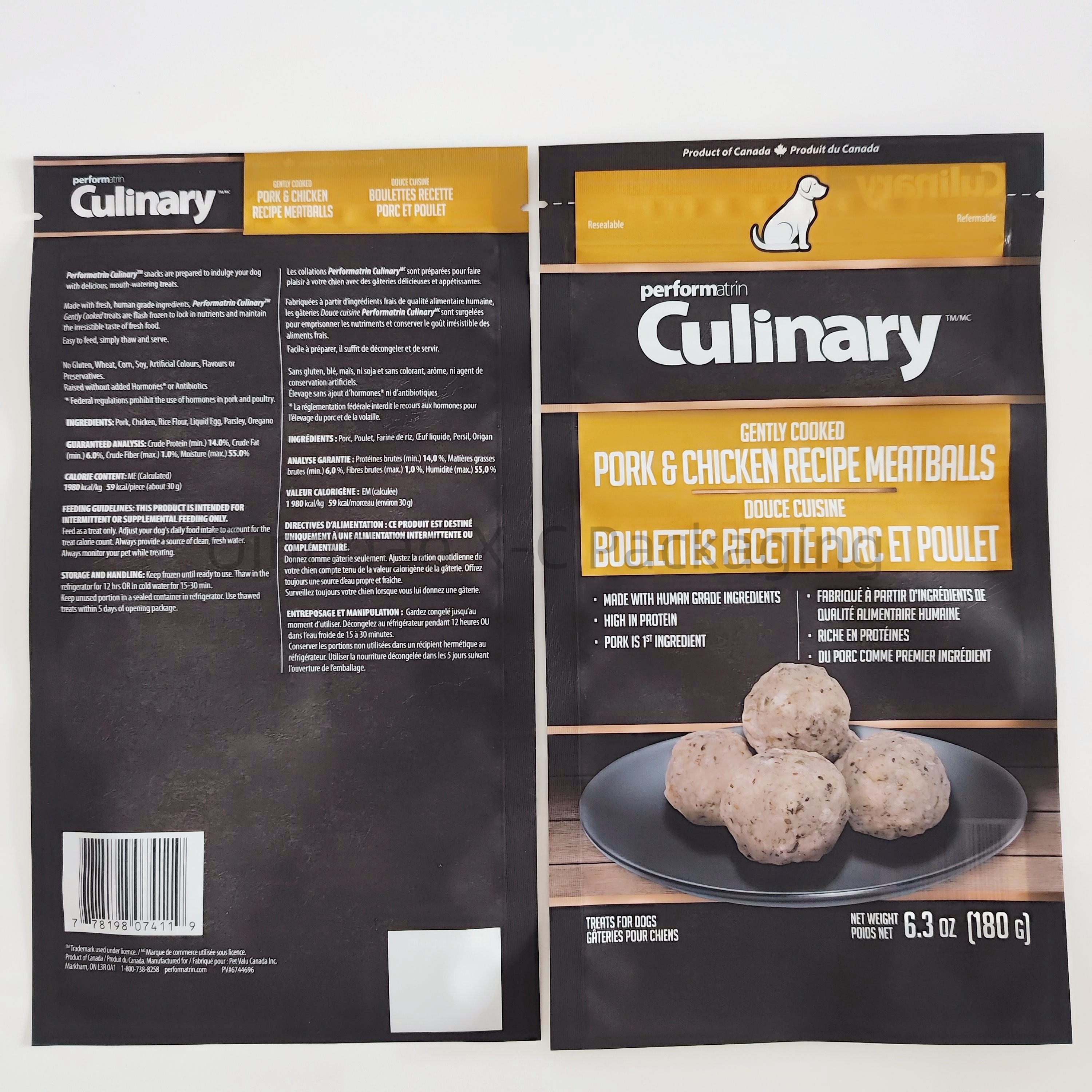 Zippered Custom Printed Food Packaging Bags Heat Seal Rectangular BRC Approved