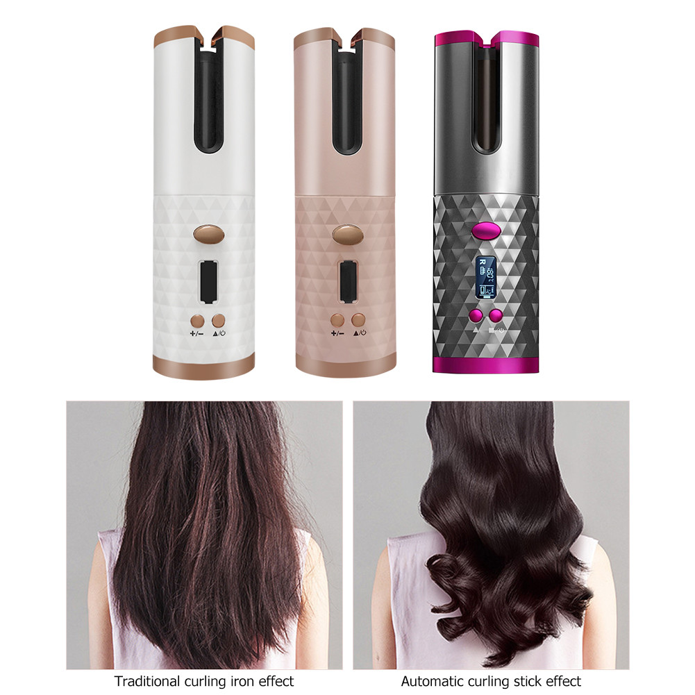 Cordless Auto Hair Curler USB Rechargeable Hair Curler For Women
