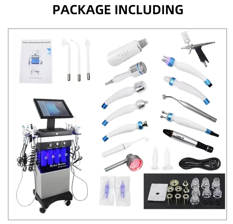 Good Price Machine 14 in 1 Skin Clean Pores Removal Oxygen Hydro Facial Machine for Beauty SPA