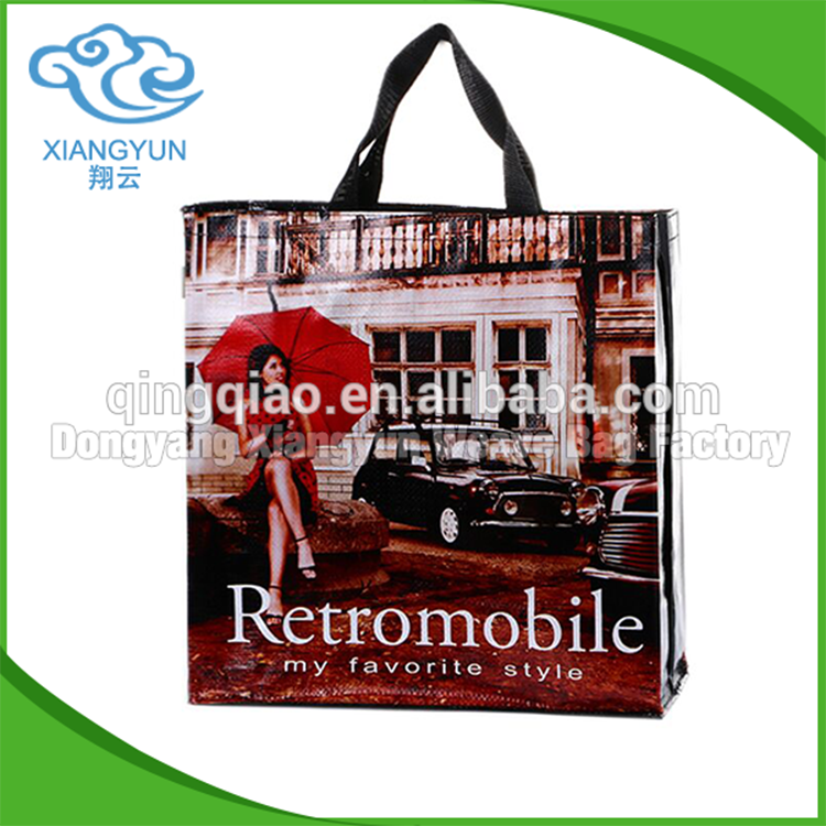 environment polypropylene woven shopper bag/eco-friendly gravure printing pp woven bag package shopping bag