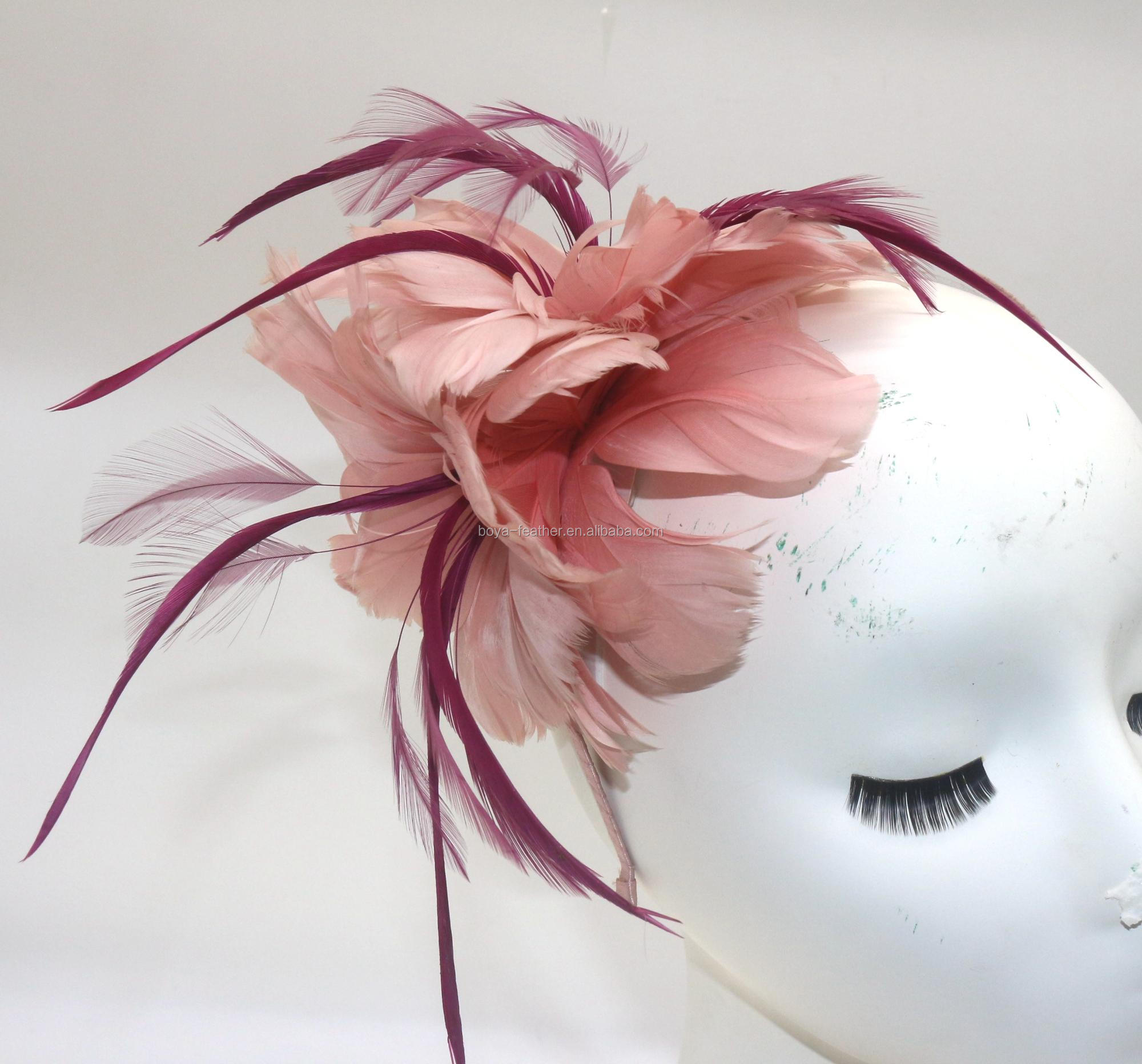 Elegant Goose Feather Flower Headband Shipping Worldwide with DHL UPS FedEx EMS or TNT