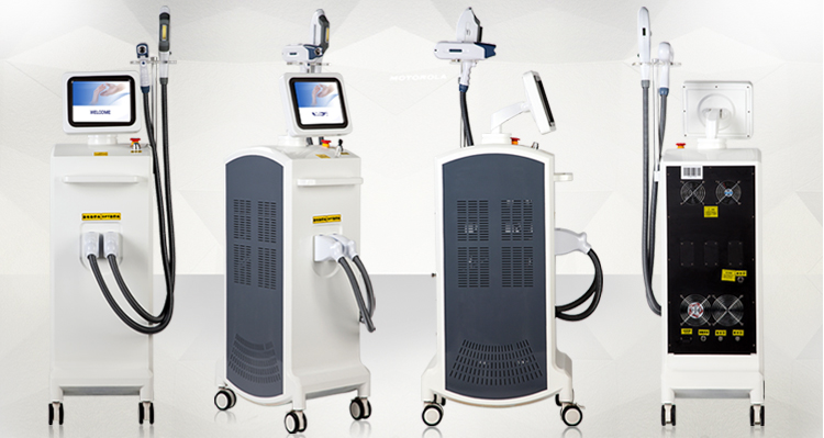 2 in 1 OPT SHR Machine Q Switched , Nd Yag Laser Machine Medical CE