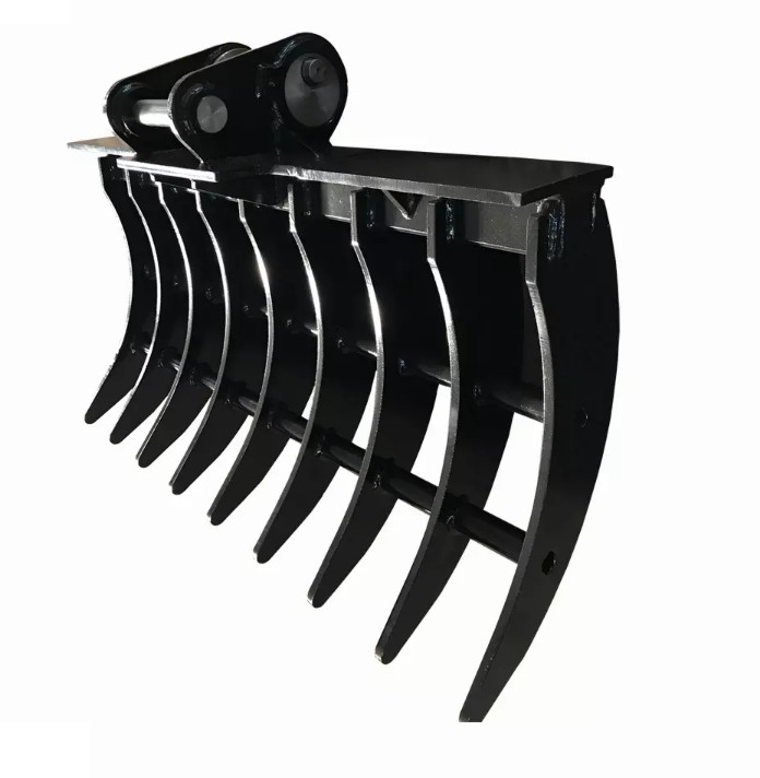 Selling 10 ton excavator rake, it can be customized by clients and the excavator rake is suitable for any machines.