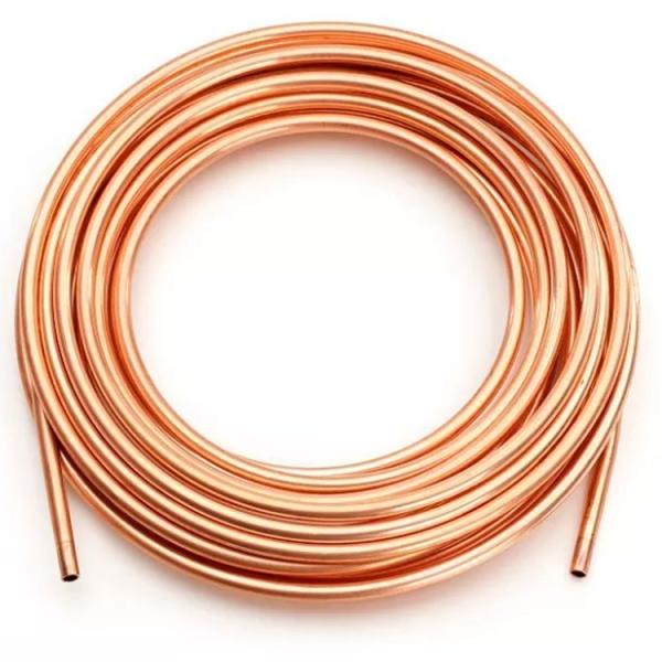 6.35*0.7mm Copper Tube 3/8 1/4 ASTM B280 C12200 C2400 Copper Coil Pipe with Red